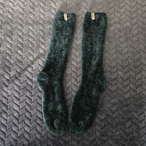 NWOT UGG Dark Green Fuzzy Socks